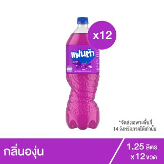 แฟนต้า น้ำอัดลม กลิ่นองุ่นป๊อบ 1.25 ลิตร 12 ขวด
